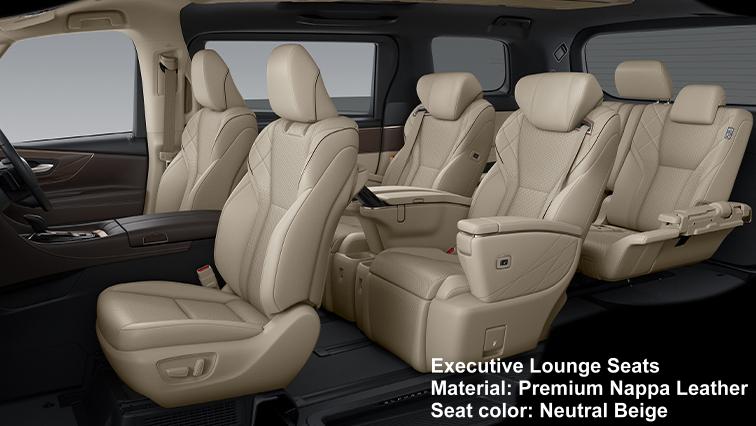 New Toyota Alphard Executive Lounge interior view image: (Beige)