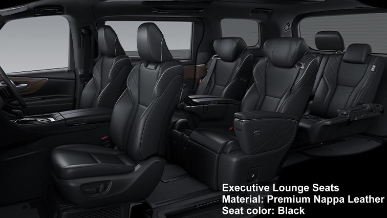 New Toyota Alphard Executive Lounge interior view image: (Black)