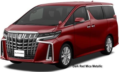New Toyota Alphard Royal Lounge body color (Aero Model): DARK RED MICA METALLIC