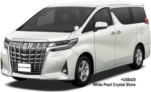 New Toyota Alphard Royal Lounge body color (Regular Model): WHITE PEARL CRYSTAL SHINE (option color +US$420)