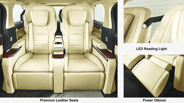 New Toyota Alphard Royal Lounge photo: Rear Sseats view