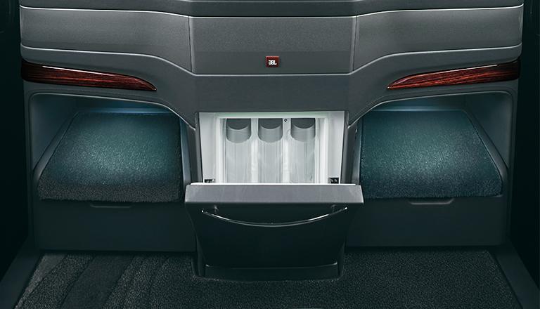 New Toyota Alphard Royal Lounge photo: Rear Refrigerator (Open)