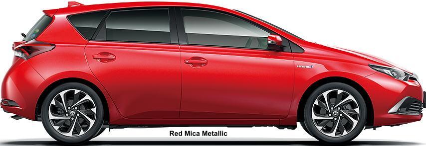 New Toyota Auris Hybrid body color: RED MICA METALLIC