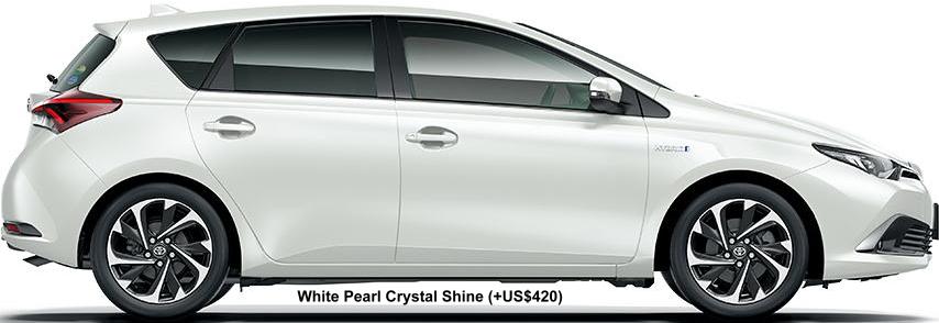 New Toyota Auris Hybrid body color: WHITE PEARL CRYSTAL SHINE