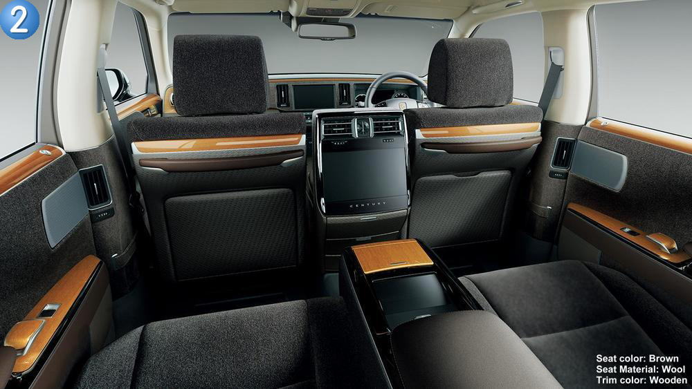 New Toyota Century interior color: Brown Wool (Wooden)