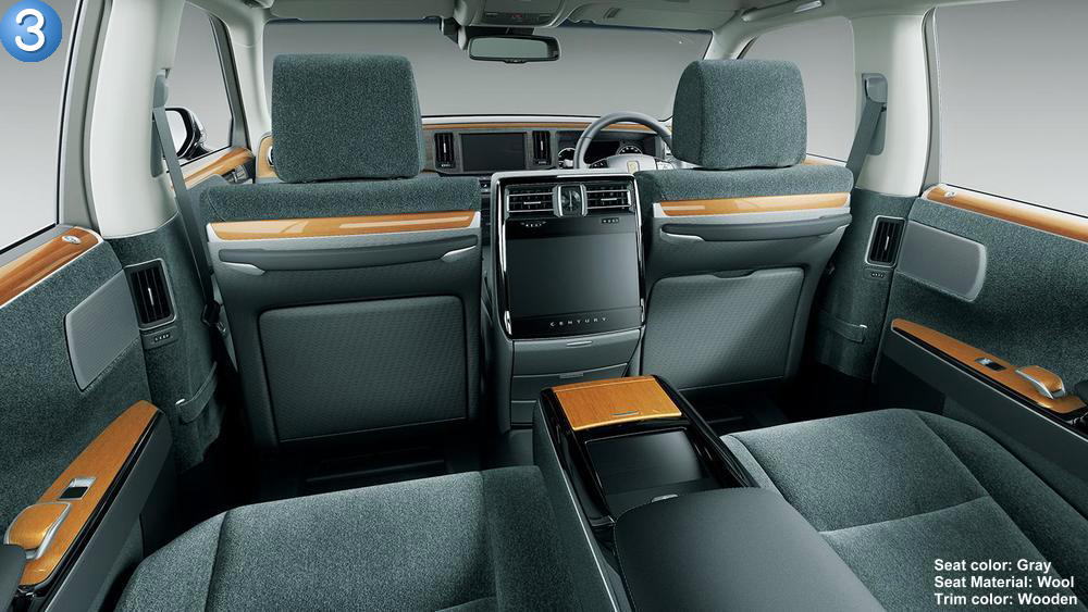 New Toyota Century interior color: Gray Wool (Wooden)