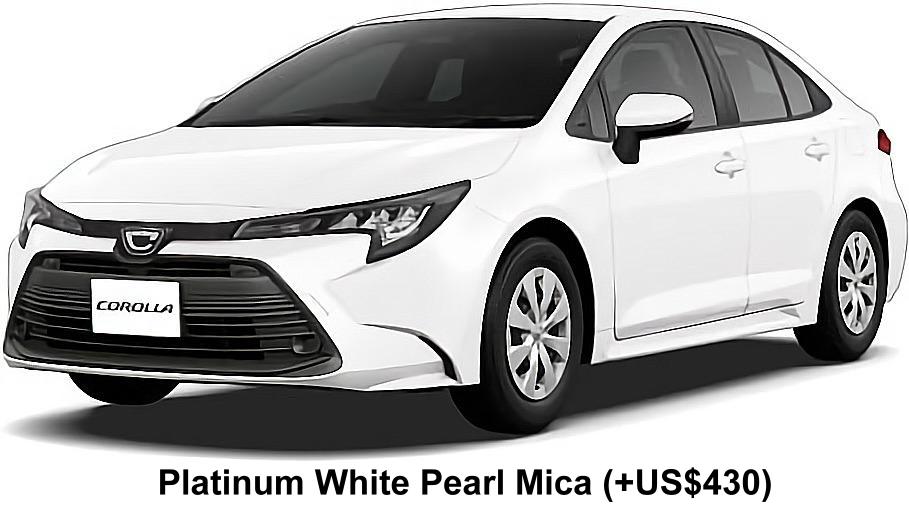 New Toyota Corolla Hybrid body color: Platinum White Pearl Mica (+US$430)