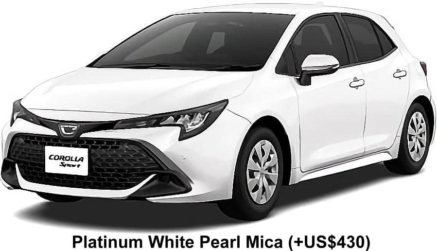 New Toyota Corolla Sport body color: Platinum White Pearl Mica (+US$430)