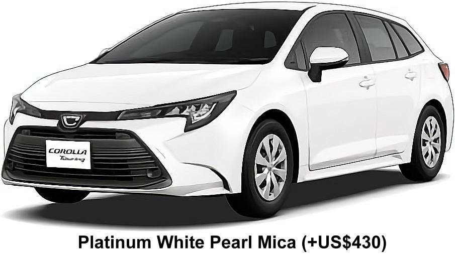 New Toyota Corolla Touring Hybrid body color: Platinum White Pearl Mica (+US$430)