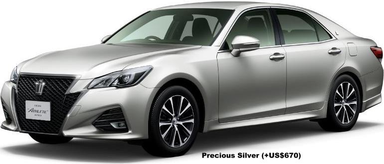 New Toyota Crown Athlete Body Color: Precious Silver (option color +US$670)
