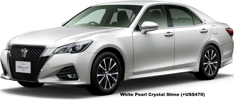 New Toyota Crown Athlete Body Color: White Pearl Crystal Shine (option color +US$470)