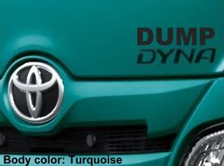 New Toyota Dyna Dump Truck body color: TURQUOISE