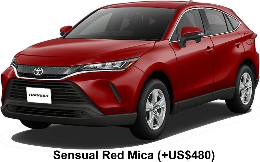 New Toyota Harrier body color: Sensual Red Mica (+US$480)