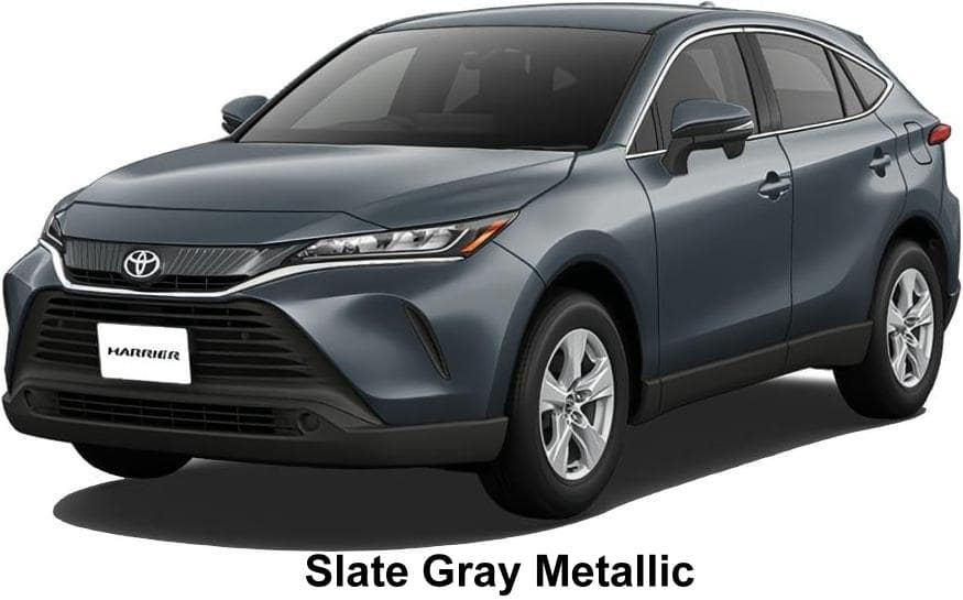 New Toyota Harrier body color: Slate Gray Metallic