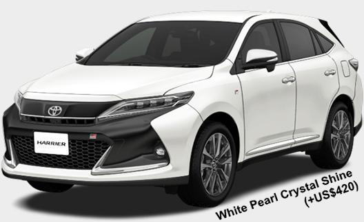 New Toyota Harrier GR-Sport body color: WHITE PEARL CRYSTAL SHINE (OPTION COLOR +US$420)