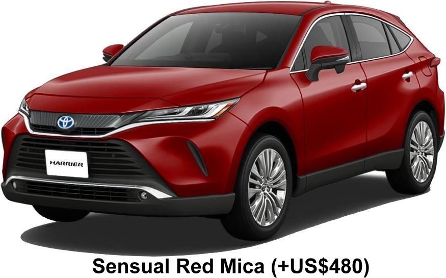 New Toyota Harrier Hybrid body color: Sensual Red Mica (+US$480)