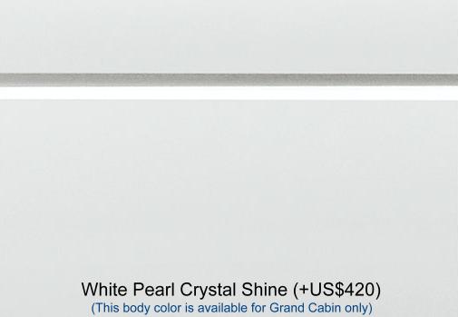 New Toyota Hiace Wagon Grand Cabin body color: WHITE PEARL CRYSTAL SHINE (option color +US$420)