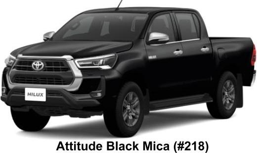 New Toyota Hilux Double Cab Z body color: Attitude Black Mica (#218)