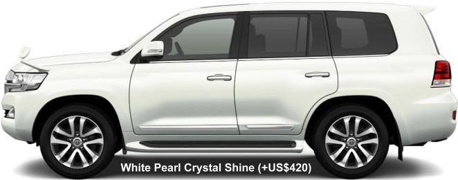 New Toyota Land Cruiser-200 body color: WHITE PEARL CRYSTAL SHINE (option color +US$420)