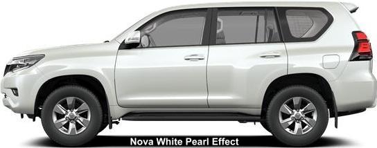 New Toyota Land Cruiser Left Hand Drive Model body color: NOVA WHITE PEARL EFFECT