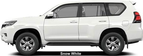 New Toyota Land Cruiser Left Hand Drive Model body color: SNOW WHITE