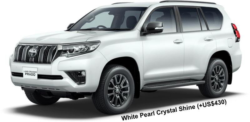 New Toyota Land Cruiser Prado 70th Anniversary Limited  body color: WHITE PEARL CRYSTAL SHINE (option color +US$430)