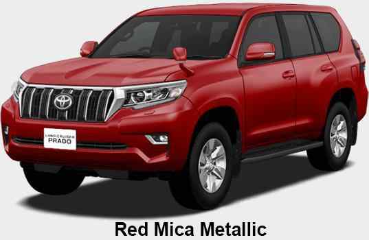 New Toyota Land Cruiser Prado body color: RED MICA METALLIC
