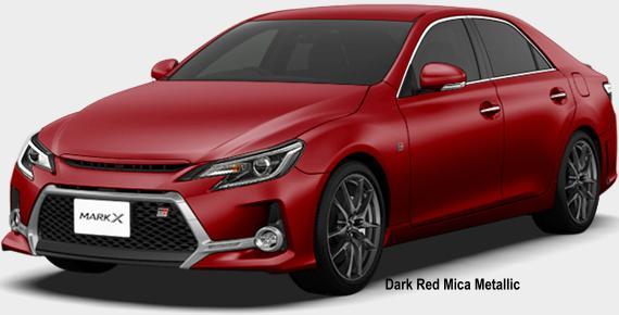 New Toyota Mark-X GR-Sport body color: DARK RED MICA METALLIC