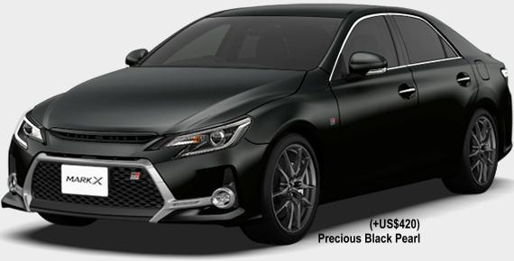 New Toyota Mark-X GR-Sport body color: PRECIOUS BLACK PEARL (OPTION COLOR +US$420)