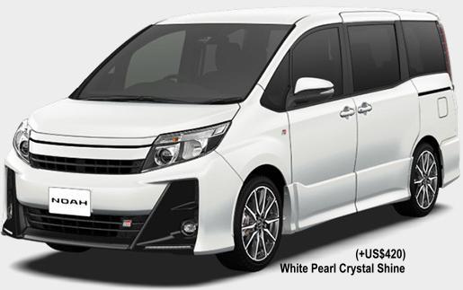 New Toyota Noah GR-Sport body color: WHITE PEARL CRYSTAL SHINE (OPTION COLOR +US$420)