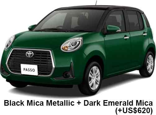 Toyota Passo Moda Color: Dark Emerald Mica