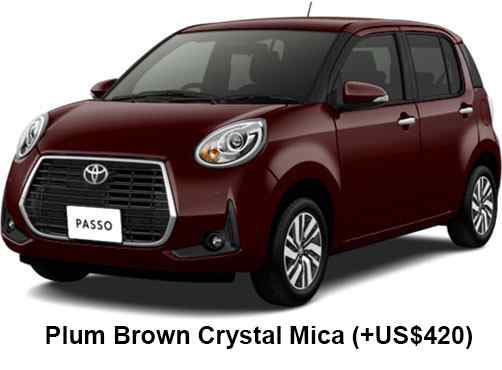 Toyota Passo Moda Color: Plum Brown Crystal Mica