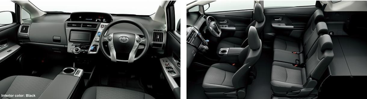 New Toyota Prius Alpha photo: Black interior color