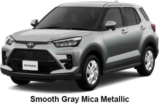Toyota Raize Color: Smooth Gray Mica Metallic