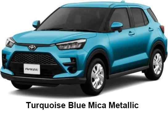Toyota Raize Hybrid Color: Turquoise Blue Mica Metallic