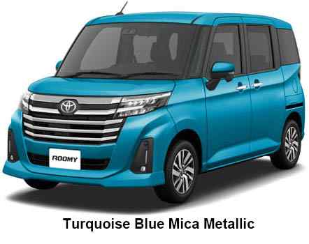 Toyota Roomy Custom Color: Turquoise Blue Mica Metallic
