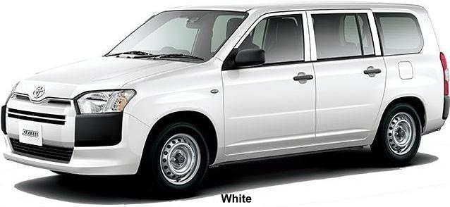 New Toyota Succeed Hybrid body color: WHITE