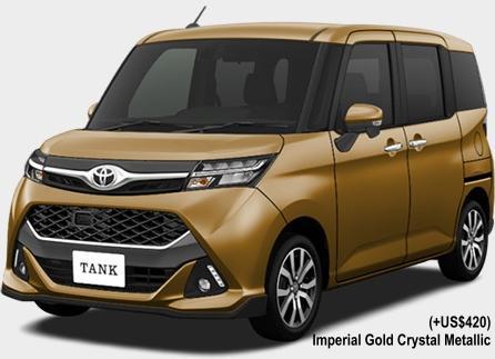 New Toyota Tank body color: IMPERIAL GOLD CRYSTAL METALLIC (option color +US$420)