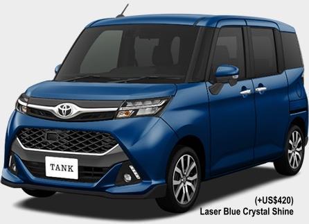 New Toyota Tank body color: LASER BLUE CRYSTAL SHINE (option color +US$420)