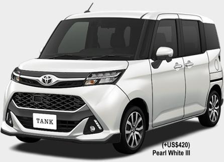 New Toyota Tank body color: PEARL WHITE III (option color +US$420)