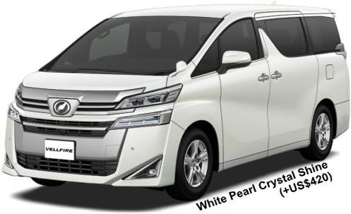 New Toyota Vellfire Royal Lounge body color (Regular Model): WHITE PEARL CRYSTAL SHINE (option color +US$420)