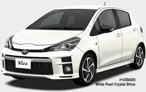 New Toyota Vitz GR-Sport body color: WHITE PEARL CRYSTAL SHINE (OPTION COLOR +US$420)