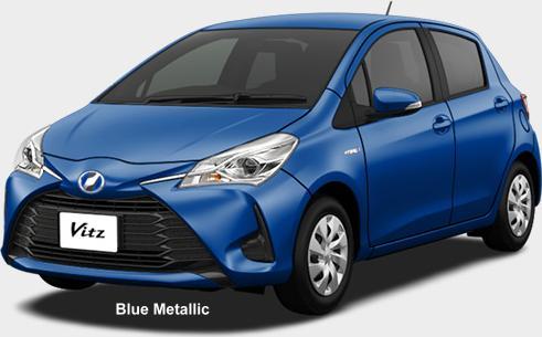 New Toyota Vitz Hybrid body color: Blue Metallic