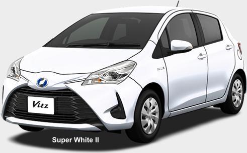 New Toyota Vitz Hybrid body color: Super White II
