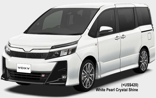 New Toyota Voxy GR-Sport body color: WHITE PEARL CRYSTAL SHINE (OPTION COLOR +US$420)