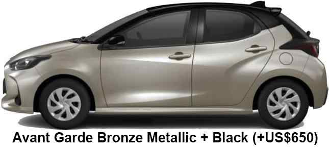 Toyota Yaris Color: Avant Garde Bronze Metallic + Black