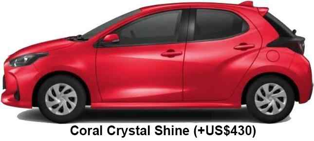 Toyota Yaris Color: Coral Crystal Shine