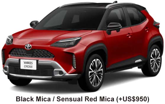 Toyota Yaris Cross Hybrid Z Adventure Color: Black Mica - Sensual Red Mica