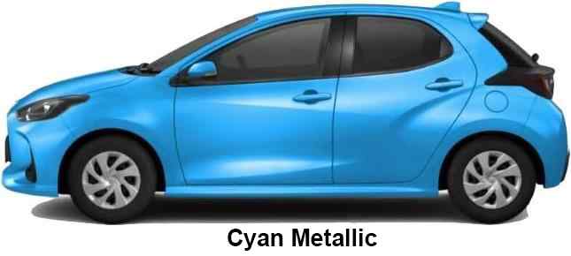 Toyota Yaris Hybrid Color: Cyan Metallic