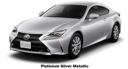 New Lexus RC200T Body color: Platinium Silver Metallic